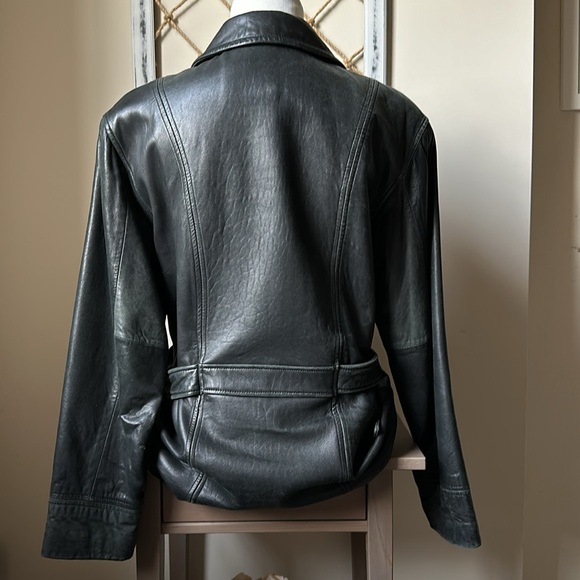Kenneth Cole Vintage leather black jacket Womens size small - Picture 4 of 15